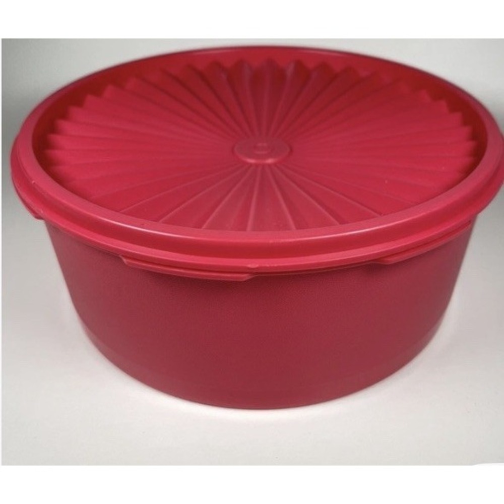 Tupperware Servalier Stacking Cookie Canister 7.5 Cup Bright Hot  Pink